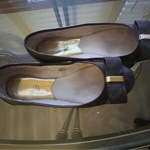 Michael Kors Black Loafers with Gold Accent